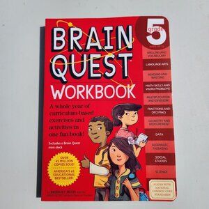 NEW Brain Quest Workbook Grade 5 5th Grade Book Paperback ‏ 320Stocking stuffer